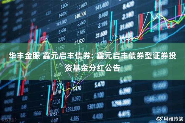华丰金服 鑫元启丰债券: 鑫元启丰债券型证券投资基金分红公告