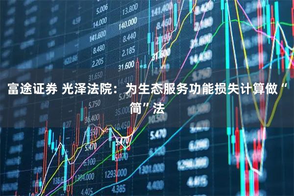 富途证券 光泽法院：为生态服务功能损失计算做“简”法